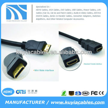 30cm HDMI 1.4 macho para fêmea M / F cabo de extensão